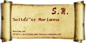 Soltész Marianna névjegykártya
